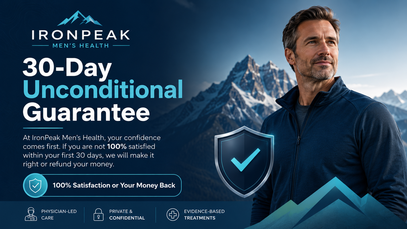 IronPeak Men’s Health 30-day unconditional guarantee